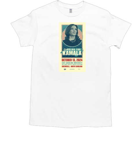 Kamala Harris Oct 13 2024 Williams Arena In Greenville NC T-Shirt