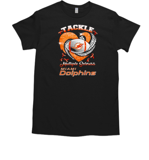 Miami Dolphins tackle multiple sclerosis diamond heart T-Shirt