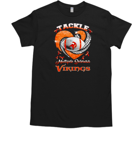 Minnesota Vikings tackle multiple sclerosis diamond heart T-Shirt