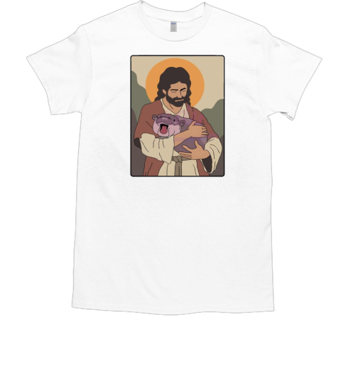 Moo Deng Jesus Christian memes T-Shirt