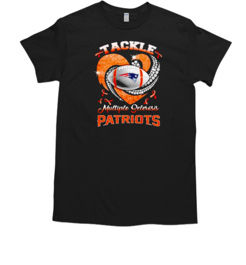 New England Patriots tackle multiple sclerosis diamond heart T-Shirt