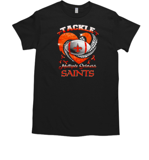 New Orleans Saints tackle multiple sclerosis diamond heart T-Shirt