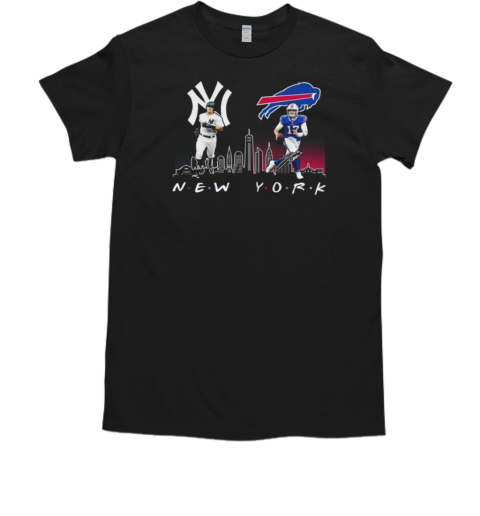 New York Yankees Baseball Buffalo Bills Football The Friends The Proud Signatures 2024 T-Shirt