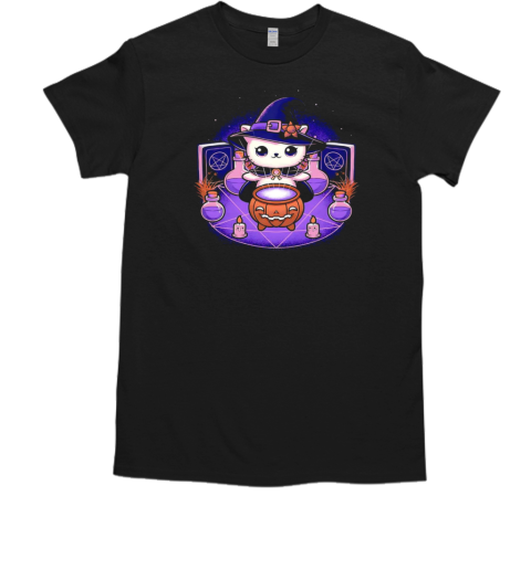 Spooky witch cat Halloween T-Shirt