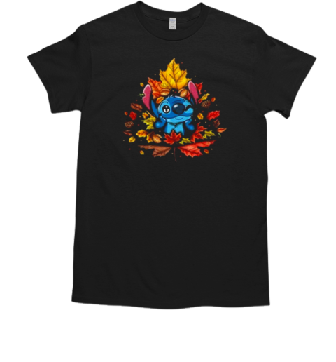 Stitch Ohana Autumn Leaf T-Shirt