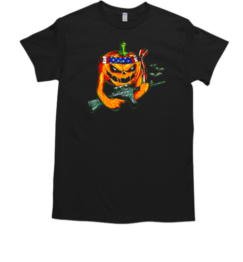 Tactical pumpkin gun Halloween T-Shirt