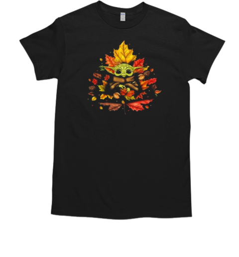 Autumn Leaf Baby Yoda T-Shirt