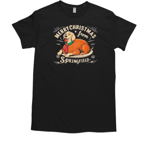 Dog Merry Christmas From Springfield 2024 T-Shirt