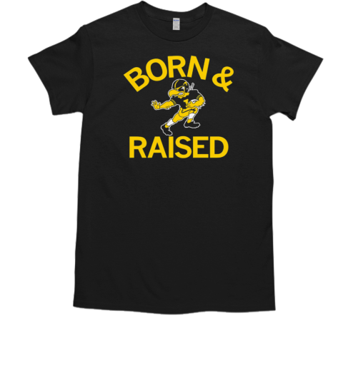 Iowa Hawkeyes born and raised vintage T-Shirt