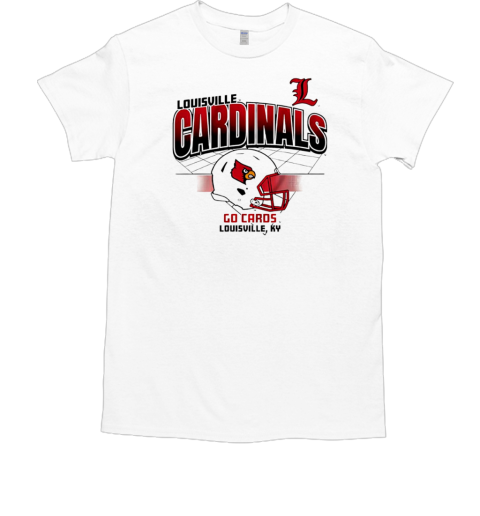 Louisville Cardinals football helmet grid vintage T-Shirt