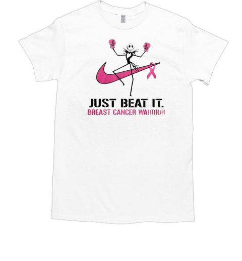 Nike Jack Skellington Just Beat It Breast Cancer Warrior 2024 T-Shirt