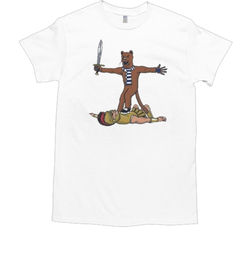 Penn State Nittany Lions Football Vs Usc Trojans Football Sword Fight Mascot T-Shirt