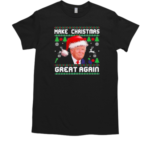 Trump Santa Make Christmas Great Again Ugly 2024 T-Shirt