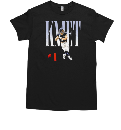 Cole Kmet Chicago Batting Celebration Football T-Shirt