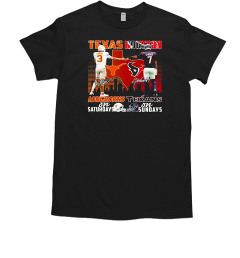 Ewers Stroud Longhorns On Saturdays Texans On Sundays T-Shirt