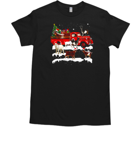 Goat Christmas Santa Tractor Goat Christmas T-Shirt