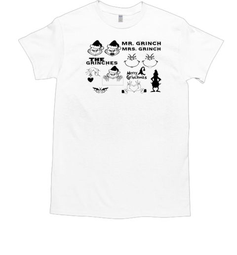 Grinchy Mr Mrs Festive Grinchmas Christmas T-Shirt