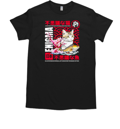 Japanese Traditional Cat and Fish T-Shirt