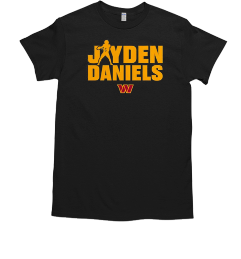 Jayden Daniels Washington Commanders Play Motion T-Shirt