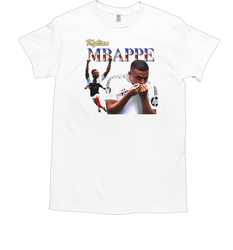 Kylian Mbappe Retro Soccer Legend France Football Icon Design Real Madrid Fan T- Classic Men's T-shirt