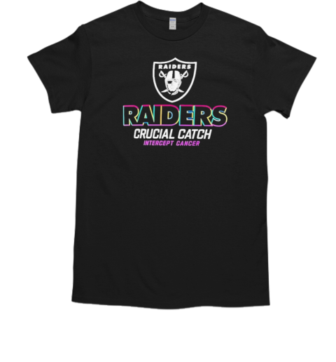 Las Vegas Raiders NFL Crucial Catch Intercept Cancer 2024 T-Shirt