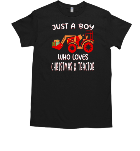 Just A Boy Who Loves Christmas And Tractor T- Classic Men's T-shirt