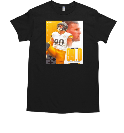 A 99.0 run defense grade for TJ Watt Pittsburgh Steelers T-Shirt