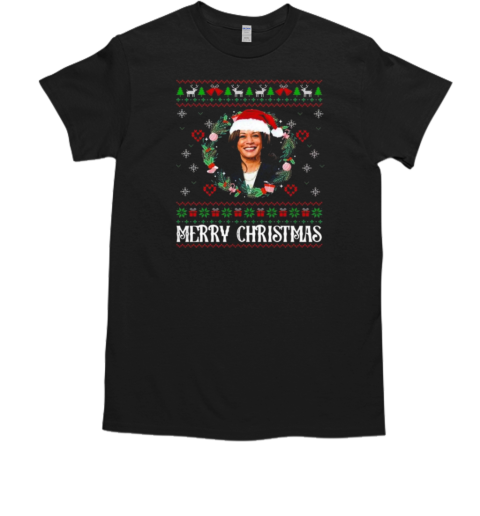 Kamala Harris Merry Christmas 2024 Ugly Christmas T-Shirt