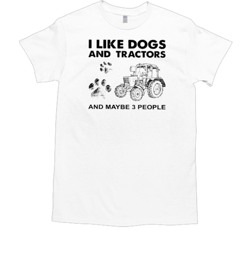 Like Dog And Tractor Maybe 3 People T- Classic Men's T-shirt