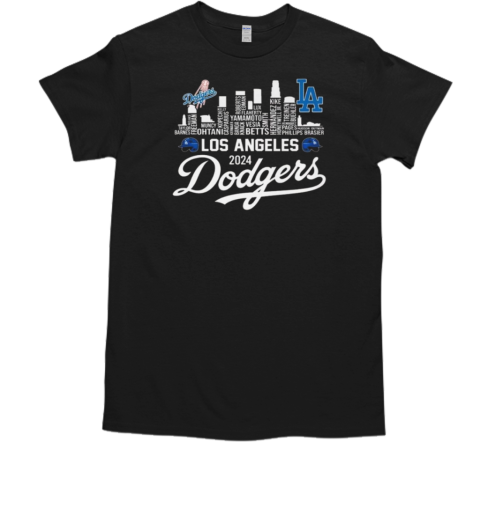 Los Angeles Dodgers MLB 2024 Champions Skyline Of LA City T-Shirt Los Angeles Dodgers MLB 2024 Champions Skyline Of LA City T-Shirt