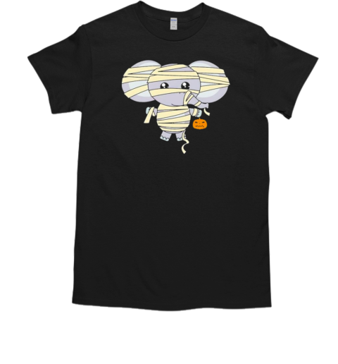 Mummy Elephant Trick or Treating Costume Cute Halloween 2024 T-Shirt