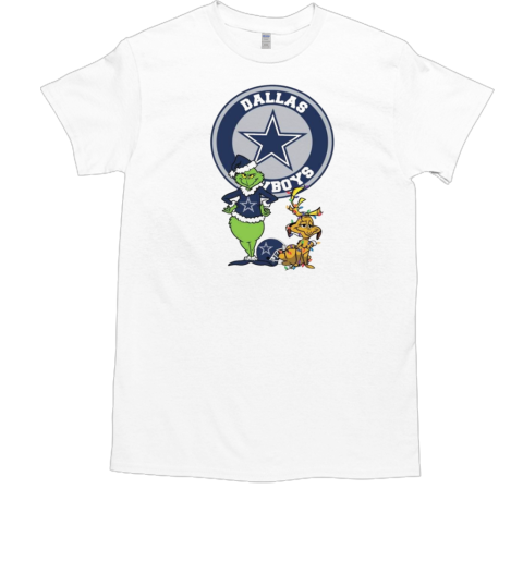 Grinch And Max Dallas Cowboys Merry Christmas 2024 T-Shirt