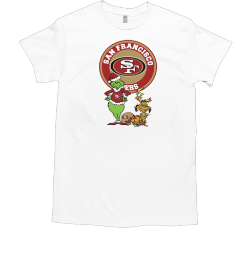 Grinch And Max San Francisco 49ers Merry Christmas 2024 T-Shirt Grinch And Max San Francisco 49ers Merry Christmas 2024 T-Shirt