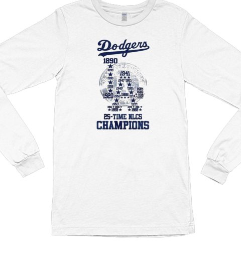 The Dodgers 25 Time NLCS Champions T- Long Sleeved T-shirt 