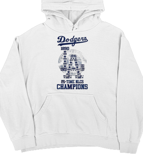 The Dodgers 25 Time NLCS Champions T- Unisex Hoodie