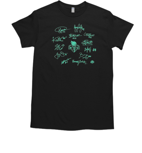 New York Stadium Essentials Unisex 2024 WNBA Finals Champions History Made Roster Signature T-Shirt