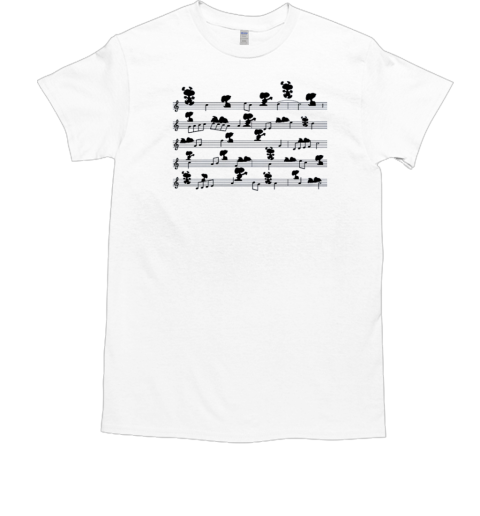 Snoopy With Music Notes T- Classic Men's T-shirt