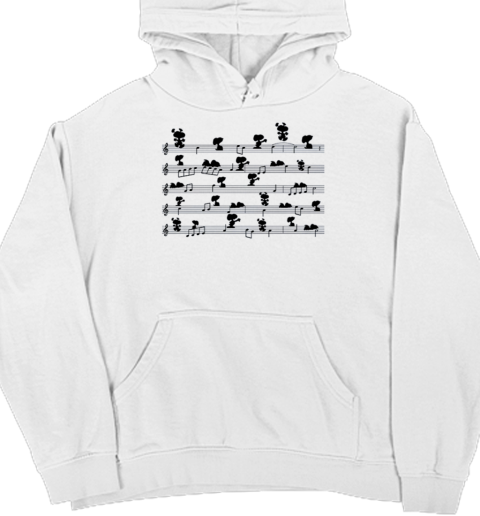 Snoopy With Music Notes T- Unisex Hoodie