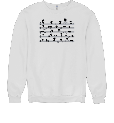 Snoopy With Music Notes T- Unisex Sweatshirt