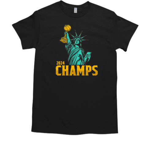 Statue Of Liberty New York Liberty 2024 WNBA Champs T-Shirt