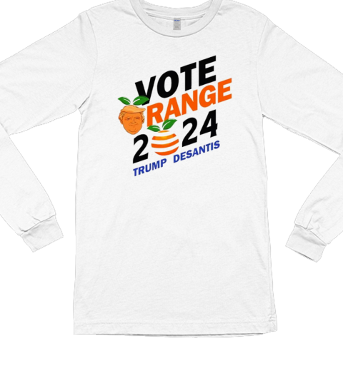 Women vote orange Trump desantis 2024 presidential election T- Long Sleeved T-shirt 