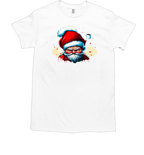 Angry Santa Claus with a Coffee Cup T-Shirt