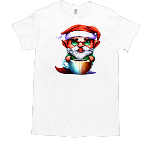 Cartoon Elf in Coffee Cup T-Shirt