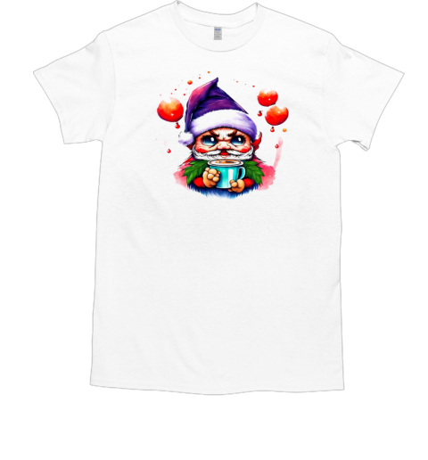 Cartoon Gnome with Colorful Balloons Illustration T-Shirt