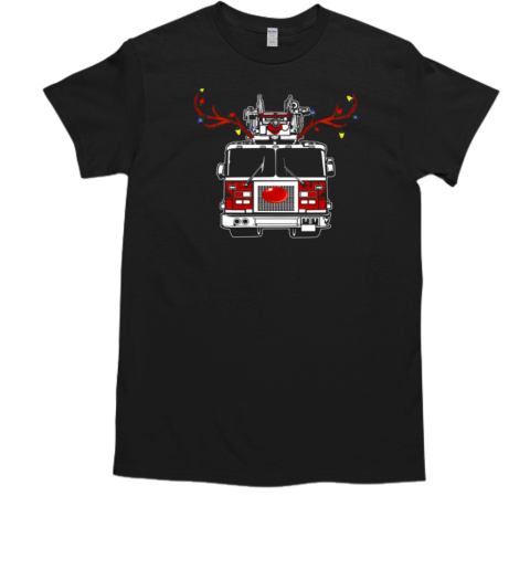 Here I Come Christmas Firefighter T- Classic Men's T-shirt