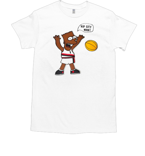 Rip City Man Basketball Player Bart Simpson T-Shirt