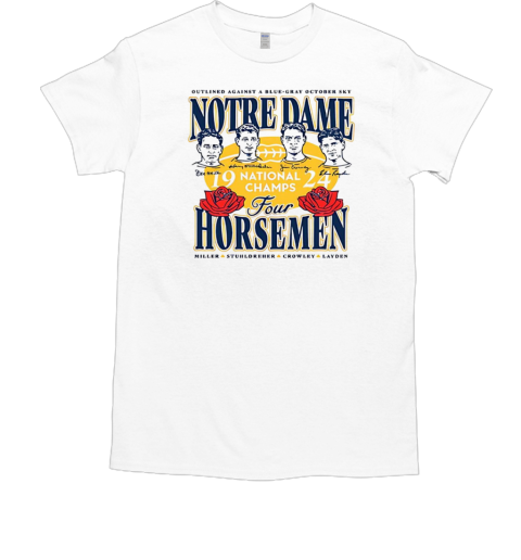Notre Dame FIghting Irish 1924 National Champs Four Horsemen T-Shirt