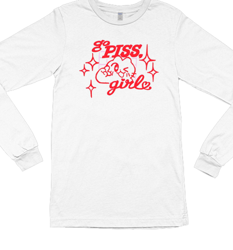Cat go piss girl T- Long Sleeved T-shirt
