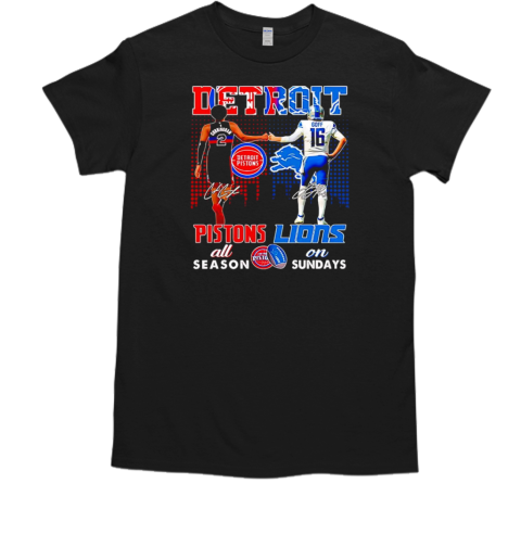 Cunningham goff Pistons all season Lions on sundays T-Shirt
