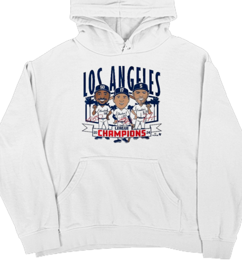 Design Los Angeles Baseball League Champions Caricatures T- Unisex Hoodie